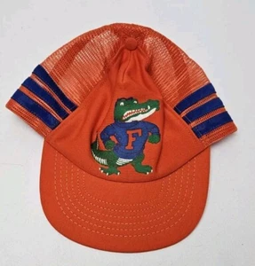 Vintage Florida Gators 3 Stripe Snapback Hat 1980s Made In USA - Picture 1 of 10
