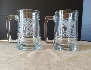 Set 2 tazze bicchieri da bar inciso logo salone città dollaro argento - Foto 1 di 10