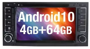Android 10 Radio de Coche Para Touareg VW T5 Multivan GPS DVD MP3 USB Dvb-T DAB - Imagen 1 de 8