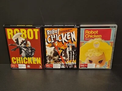 Robot Chicken : Season Series 5 6 7 (Region 4 PAL- NTSC DVD, 2012) VGC  - Image 1 of 4