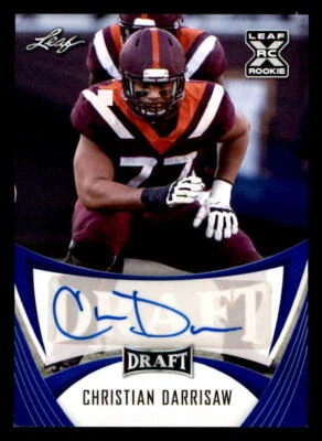 2021 Leaf Draft AUTO Blue #BACD1 Christian Darrisaw (ref 225125) - Image 1 of 2