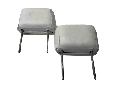 Pontiac Sunbird 1993 reposacabezas de cuero blanco par de conductor y pasajero (2) *raspado Foto 1 de 4