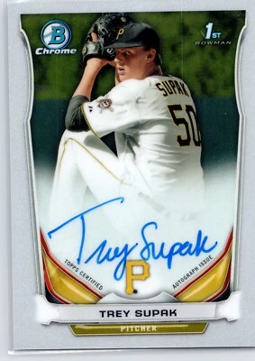 2014 Bowman Draft Chrome Draft Pick Auto Trey Supak #BCA-TSU Auto - Image 1 of 2
