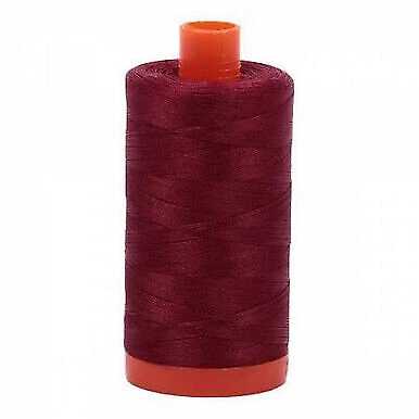 Aurifil Mako Cotton Thread Dark Carmine Red 2460 50Wt 1420Yd - Image 1 of 3