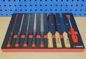 Würth Werkstattfeilen Feilen und Schaber Dichtungsschaber Satz Werkzeugwagen - Bild 1 von 2