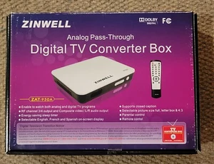 Zinwell Analog Pass-Through Digital TV Converter Box ZAT-950A - New - Picture 1 of 6