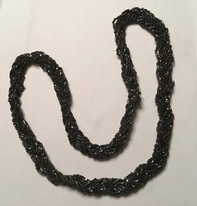 Black beaded Roaring 20’s Necklace Estate Item 28” long - Picture 1 of 2
