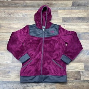 The North Face Oso Hoodie Girl's Large 14/16 Roxbury Pink Gray Fleece Jacket - Picture 1 of 10