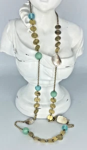 PARK LANE Ocean Treasures collar de cuentas 36" MOP Amazonita - Imagen 1 de 8