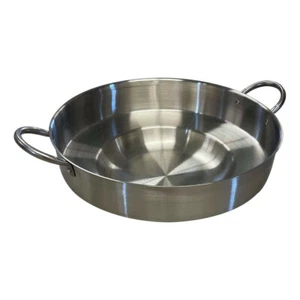 Heavy Duty 23'' x 7'' Stainless Steel Concave Comal Griddle Pan Kitchen Cookware - Picture 1 of 4