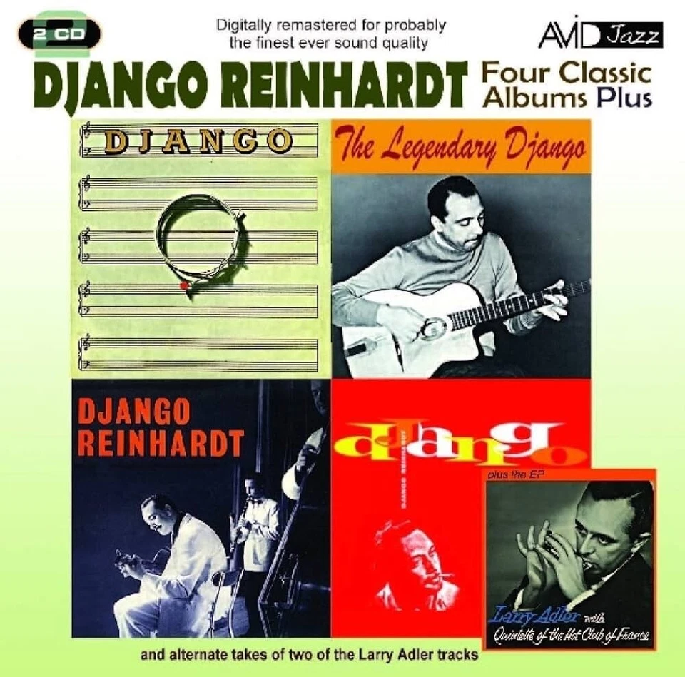 DJANGO REINHARDT (2 CD) CUATRO ÁLBUMES CLÁSICOS MÁS ~ JAZZ GITANO AÑOS 50 *NUEVO* Foto 1 de 1