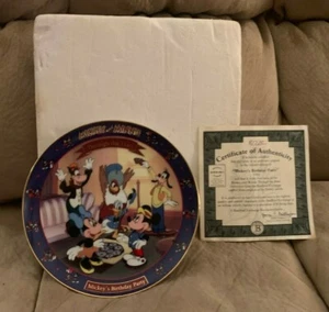 Disney Mickey & Minnie Birthday Plate Through The Years Bradford Exchange 1942 - Picture 1 of 5
