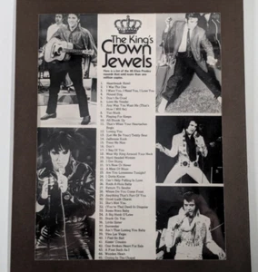 Framed Elvis Cutout - Black & White Photos, Million-Selling Records List Crown - Picture 1 of 8