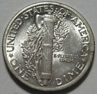 = 1916 Au/Bu Mercury Dime, Split Bands, Free Shipping