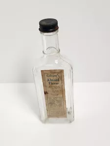 Vintage Gibson's Almond Flavor 4 oz Bottle Metal Cap Indianapolis, Ind - Picture 1 of 6