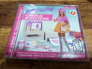 Barbie Print'n Play - for Cards & Invitations (PC, 1996) CD-ROM with Case  - Picture 1 of 4