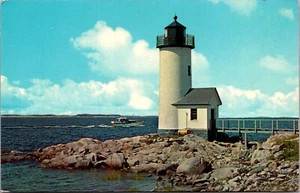 Postcard Annisquam Massachusetts Annisquam Lighthouse Ipswich Bay Cape Ann - Picture 1 of 2