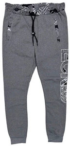 Ecko Unltd Men's Sweatpants Embroidered Vertical Logo Fleece Jogger in Grey - Picture 1 of 5