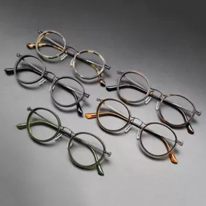 Titanium Eyeglasses Frame Men Women Round Glasses Eyewear Luxury Retro Frame - Picture 1 of 20