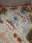 Vintage Toronto Kanada Schal 26""x26"" Made in Japan 100 % Acetat