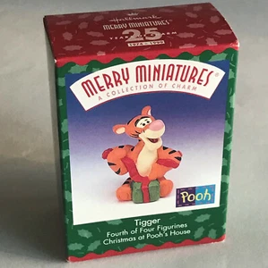 Hallmark Merry Miniatures Winnie-The-Pooh Tigger Present Ornament 1999 cuarto nuevo en caja - Imagen 1 de 1