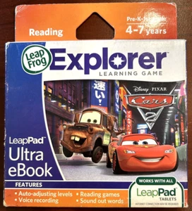 LeapFrog LeapPad Explorer Learning: Cars 2 Ultra eBook, Leap Pad 1 2 3 Ulti New - Picture 1 of 2