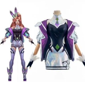 LOL Cosplay El Escuadrón Anima Conejito de Batalla Miss Fortuna Disfraz Vestido Conjunto Completo Traje - Imagen 1 de 12