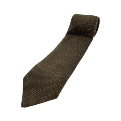Corbata HERMES Seda Marrón Logo Vendedor de Japón N1204 19 Hecha en Francia Foto 1 de 4