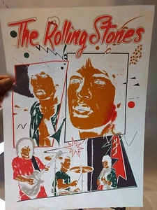 Rolling Stones Vintage T-shirt transfer Genuine Original Rare 1980s 90s - Imagen 1 de 7