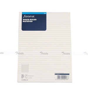 Fashion Filofax Book A5 Organiser White Ruled Notepad Refill Insert Accessory #J - Picture 1 of 4