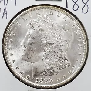 1888 P $1 Morgan Silver Eagle Dollar Coin Choice / GEM BU UNC Vam-11A Variety - Picture 1 of 4