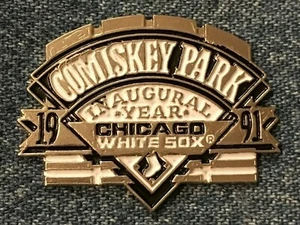 Alfiler de solapa de los Medias Blancas de Chicago ~ Comiskey Park ~ 1991 ~ Año de inauguración ~ Grandes Ligas ~ De colección - Imagen 1 de 2