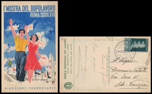 POSTCARD 1st Mostra del Dopolavoro (Rome 1938) - Picture 1 of 3