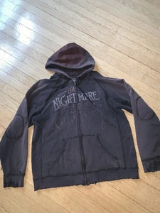 Giacca con cappuccio vintage Nightmare Before Christmas RARA full zip grande Tim Burton anni 90 - Foto 1 di 10