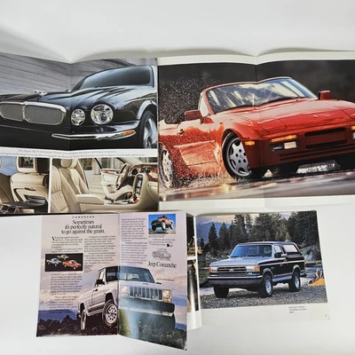 Lot Of 22 Car Dealership Brochures 1990 1991 Porsche Jeep Buick VTG - Image 1 of 4