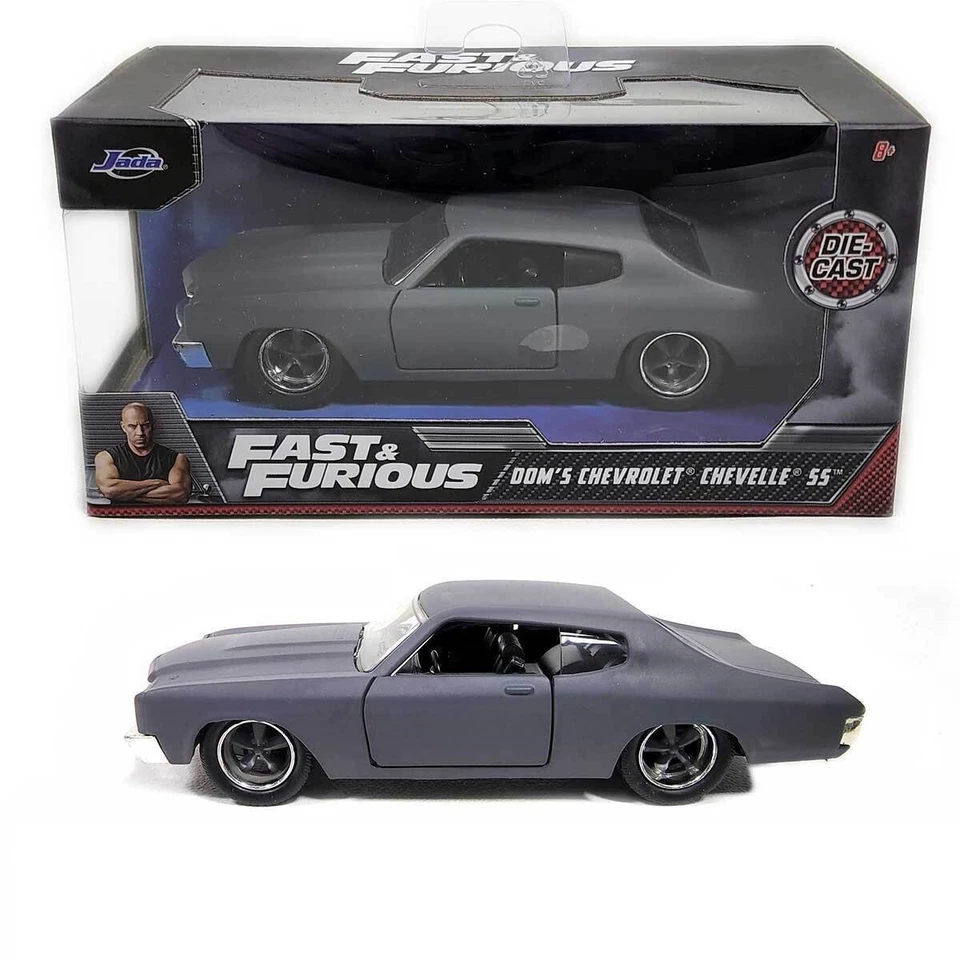 Modello Auto CHEVROLET CHEVELLE Nera OPACA di DOM Fast Furious 1/32 Jada Toys - Immagine 1 di 4