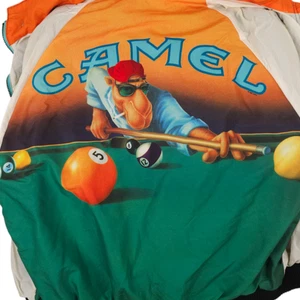 Vintage Joe Camel Jacket Mens Size Large Black 90s Reversible Made In USA - Picture 1 of 9