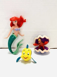 Disney Princess Ariel PVC Figures Lot(3) Ariel Flounder Sebastian Cake Toppers - Picture 1 of 7