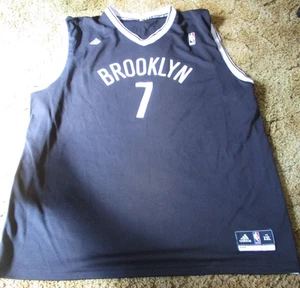 Camiseta deportiva para hombre Adidas Swingman negra Brooklyn Nets #7 Joe Johnson "JJ" NBA 2XL - Imagen 1 de 11