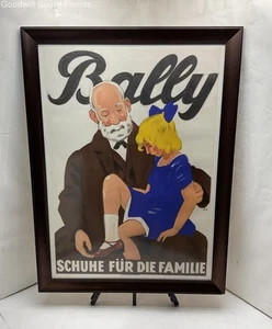 Bally Grandfather And His Daughter Framed Wall Hanging Art Poster - Picture 1 of 9