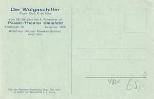 Bielefeld AK alt Kino Palast-Theater Niedernstraße Reklame Wolgaschiffer 2509013 - Picture 1 of 2