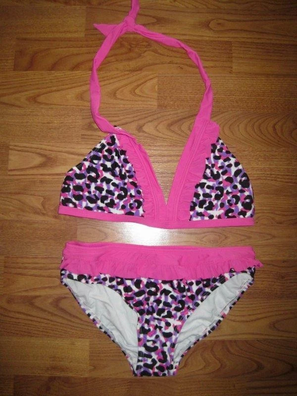 NIÑAS ARIZONA TRAJE DE BAÑO 2 PIEZAS ~ BIKINI ~ TALLA 7 ~ 10 ~ 16 ~ PATRÓN DE GUEPARDO ROSA ~ NUEVO CON ETIQUETAS Foto 1 de 1