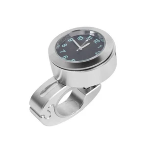 7/8in Motorcycle Hand Grip Bar Watch Mount 1in Handlebar Quartz Clock Waterproof - Picture 1 of 7