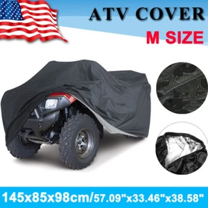 Cubierta de almacenamiento M negra impermeable para cuatriciclo ATV para Honda Suzuki Kawasaki Yamaha - Imagen 1 de 8