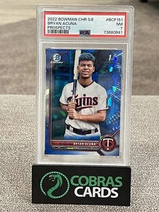 2022 Bowman Chrome Blue Sapphire Bryan Acuna Rc. PSA 7 - Picture 1 of 1
