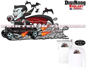 Camiseta Digirods Blood Mobile Drácula Vampiro Hot Rod Coche Dibujos Animados Arte - Imagen 1 de 7