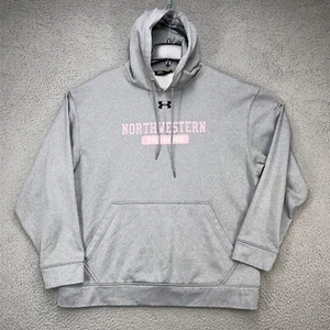 Northwestern Hoodie Under Armour Womens Large Gray Pink Pridewear Sweatshirt - Picture 1 of 13