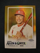 2020 Topps Allen & Ginter Chrome Kolten Wong Gold Refractor 40/50 CARDINALS 