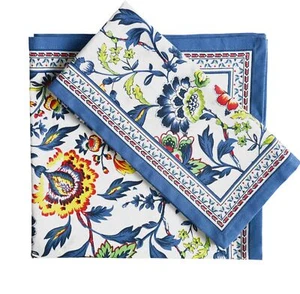 Cloth Napkins Set of 12 Cotton Linen Blend Printed Dinner Napkins Perfect for... - Picture 1 of 7