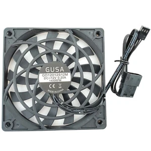 Ventilador de carcasa de PC de escritorio de 12 cm refrigerador delgado de 12 mm 3 pines 4 pines 12 V PVM 1400 rpm 18 dBA silencioso - Imagen 1 de 7
